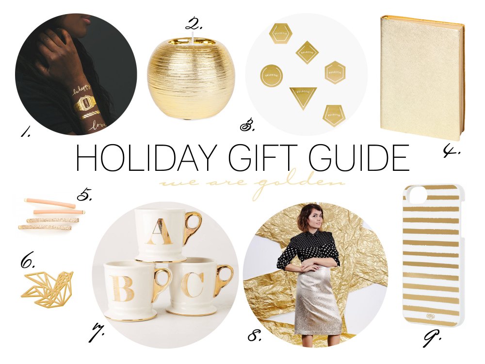 holiday gift guide - we are golden